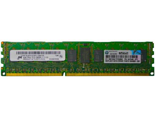 Оперативная память HPE 4GB 1RX4 PC3-12800R 647648-071