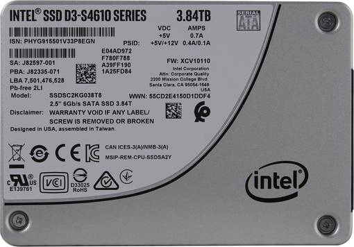SSD SATA Intel 3.84TB 2.5" SSDSC2KG038T8