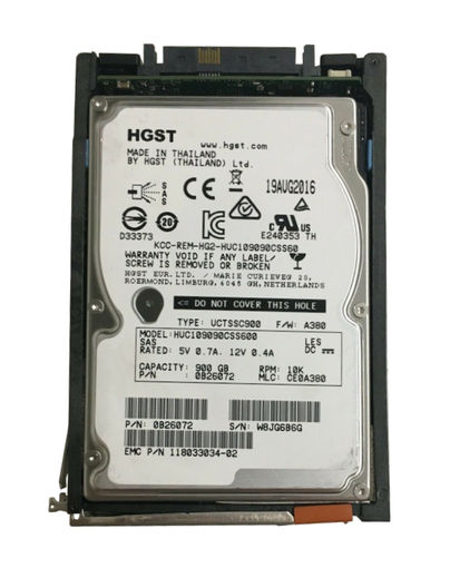 Жесткий диск HDD SAS EMC 900GB 10K 2.5" HUC109090CSS600