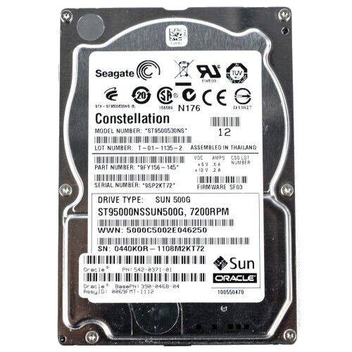 Жесткий диск HDD SAS Seagate 500GB 2.5" 9FY156-145