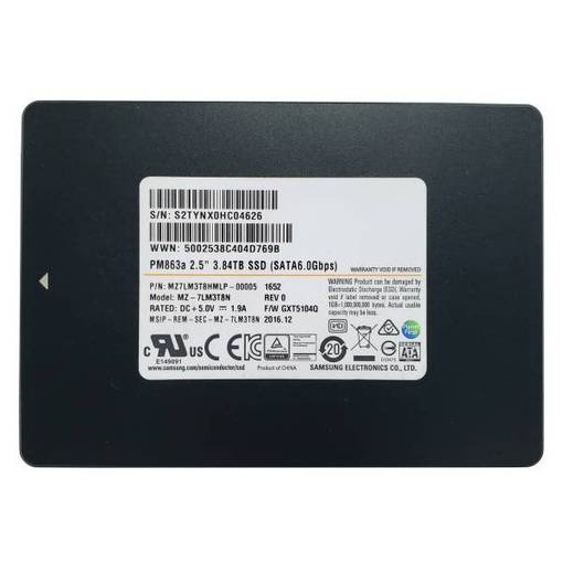 SSD SATA HPE/Samsung 3.84TB 2.5" MZ-7LM3T8N