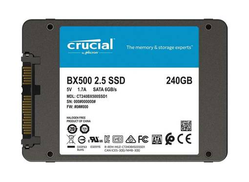 SSD SATA Crucial 240GB 2.5" CT240BX500SSD1