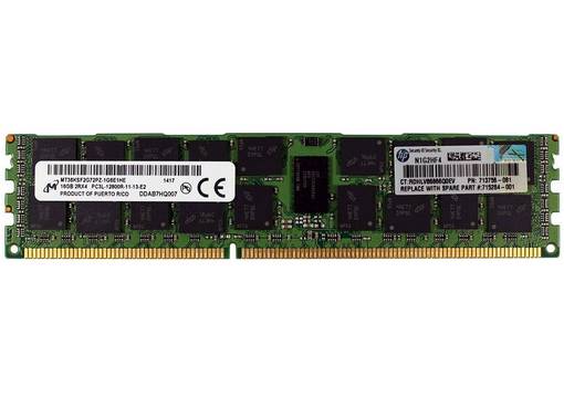 Оперативная память HPE/MICRON 16GB 2Rx4 PC3L-12800R 713756-081