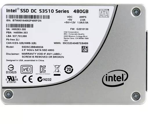 SSD SATA Intel 480GB 2.5" SSDSC2BB480G6