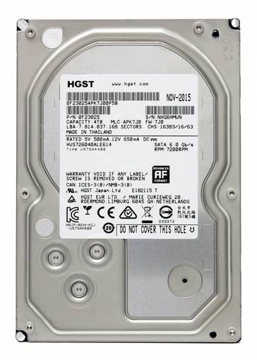 Жесткий диск HDD SATA HGST 4TB 7200RPM 3.5" HUS726040ALE614