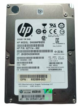 Жесткий диск HDD SAS HPE 300GB 15K 2.5" 652599-003