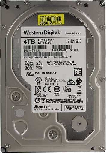 Жесткий диск HDD SATA WD 4TB 3.5" HUS726T4TALE6L4