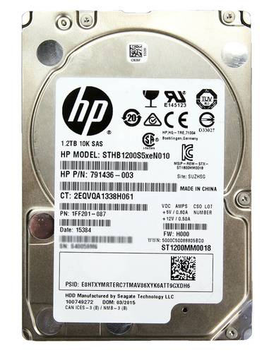 Жесткий диск HDD SAS HPE 1.2TB 10K 2.5" 791436-003