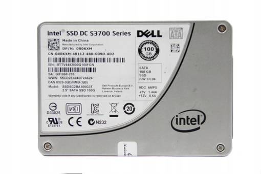 SSD SATA Intel 100GB 2.5" SSDSC2BA100G3T