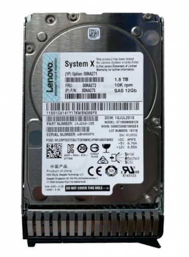 Жесткий диск HDD SAS Lenovo 1.8TB 10K 2.5" 00NA275