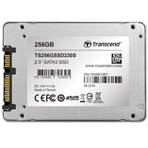 SSD SATA Transcend 256GB 2,5" TS256GSSD230S