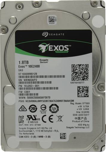 Жесткий диск HDD SAS Seagate Exos 1.8TB 10K 2.5'' ST1800MM0129