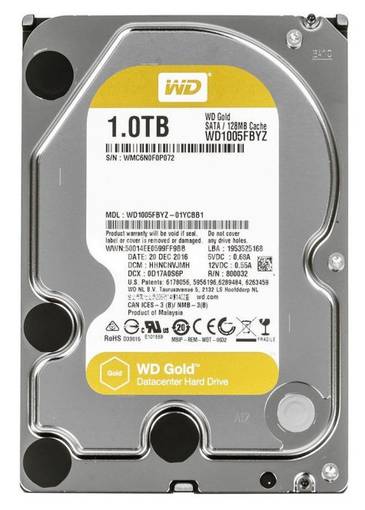 Жесткий диск HDD SATA WD 1TB 3.5" WD1005FBYZ
