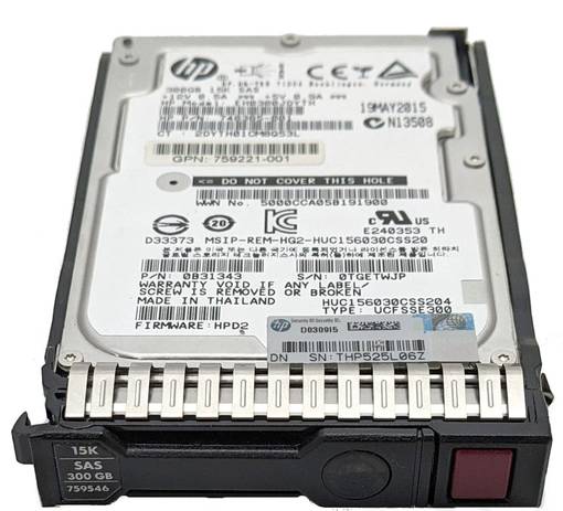 Жесткий диск HDD SAS HPE 300G 15K 2.5" 759546-001