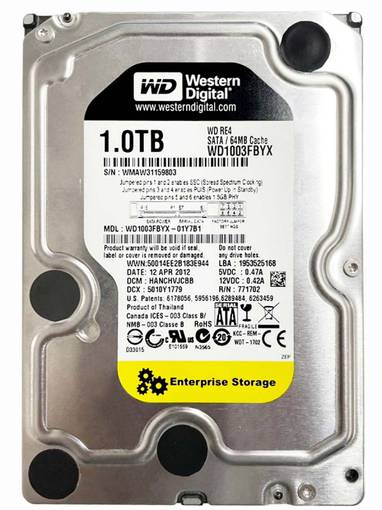 Жесткий диск HDD SATA WD 1TB WD1003FBYX