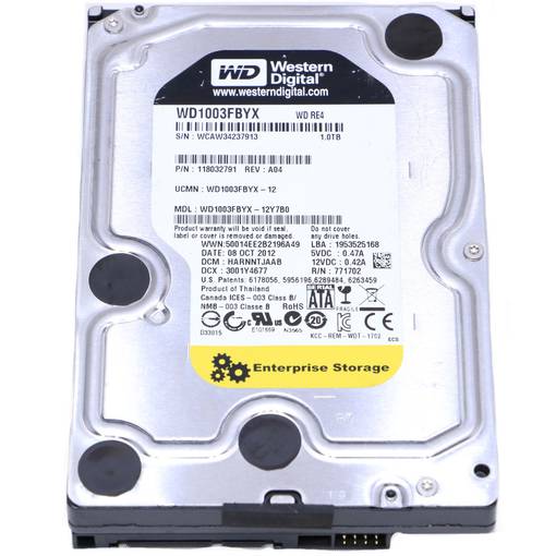 Жесткий диск HDD SATA WD 1TB 3,5" WD1003FBYX