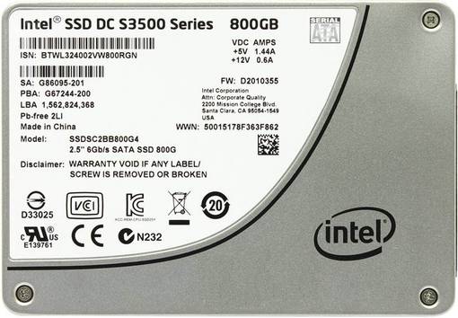 SSD SATA Intel 800GB 2.5" SSDSC2BB800G4