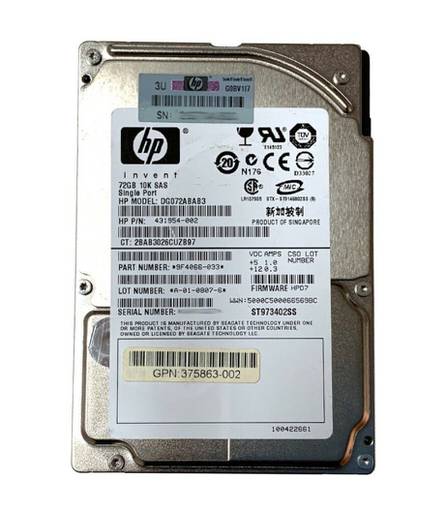 Жесткий диск HDD SAS HPE 72GB 2,5" 431954-002