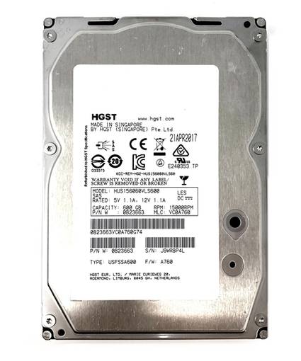 Жесткий диск HDD SAS Hitachi 600GB 15K 3.5" 0B23663