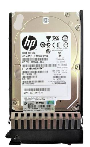 Жесткий диск HDD SAS HPE 900GB 10K 2.5" 507129-018