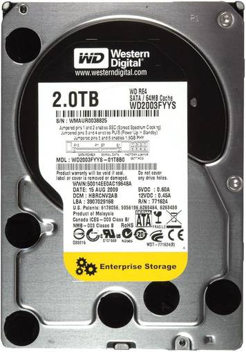 Жесткий диск HDD SATA WD 2TB 3.5" WD2003FYYS