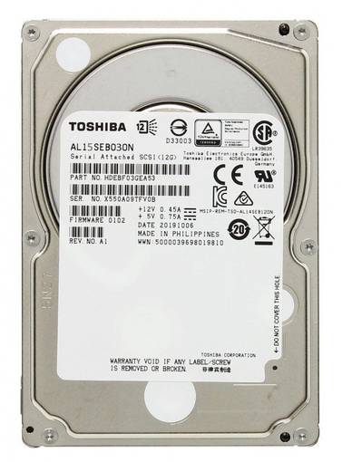 Жесткий диск HDD SAS Toshiba 300GB 10K 2.5" AL15SEB030N
