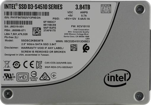 SSD SATA Intel 3.8TB 2.5" SSDSC2KB038T801