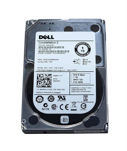 Жесткий диск HDD SAS Dell 1TB 6G 7.2K 2.5" 09W5WV