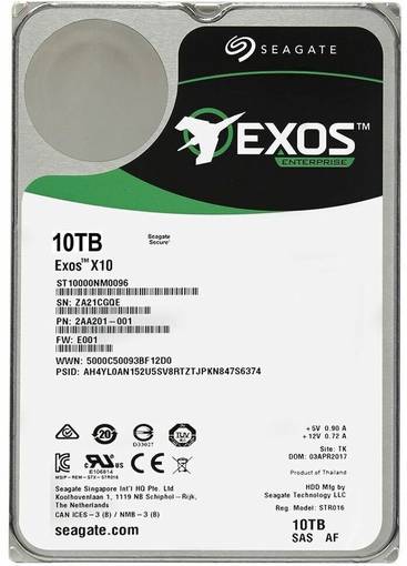 Жесткий диск HDD SAS Seagate EXOS 10TB 7.2K 3.5'' ST10000NM0096