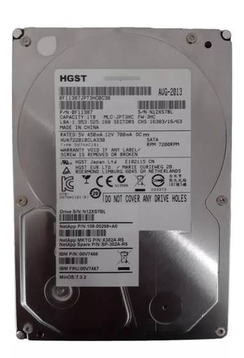 Жесткий диск HDD SATA NetApp 1TB 7.2K 3.5" SP-X302A-R5