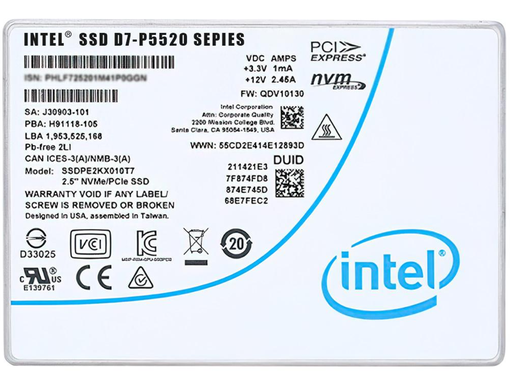 SSD Intel P5520 1.92Tб SSDPF2KX019T1N1