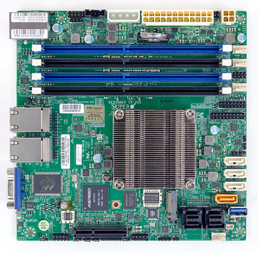 Материнская плата SuperMicro A2SDi-4C-HLN4F, CPU Intel Atom C3558, Up to 256GB, 4 RJ45, IPMI2.0