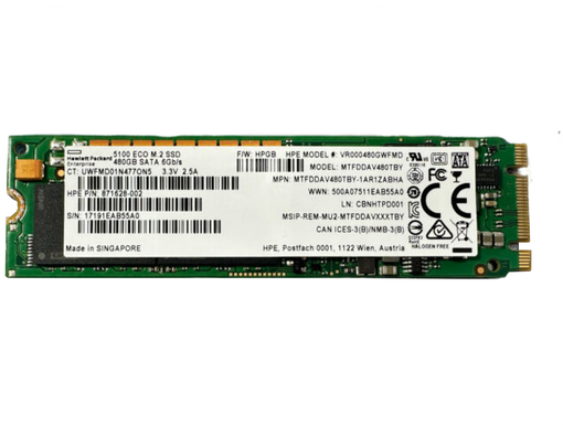 Накопитель SSD HPE 5100 ECO M.2 480 ГБ SATA M.2 6G MTFDDAV480TBY 871628-002