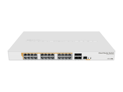 Коммутатор MikroTik 24 порта Gigabit PoE, CRS328-24P-4S+RM