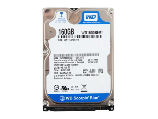 HDD Western Digital 160GB SATA 2.5" WD1600BEVT