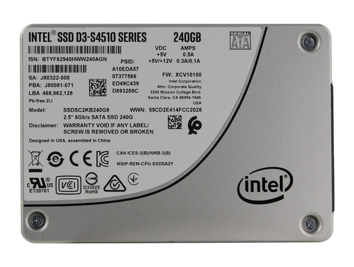 Накопитель SSD INTEL DC S4510 240 ГБ SSDSC2KB240G8