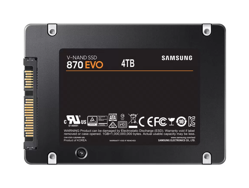 Накопитель SSD Samsung 870 EVO 4 ТБ, 2.5", SATA III MZ-77E4T0BW