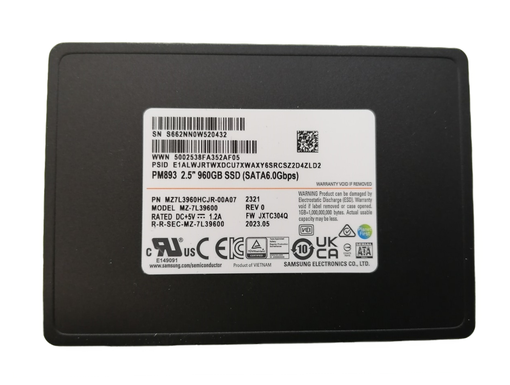 SSD Samsung PM893 960GB SATA 6Gb/s 2.5in MZ-7L39600