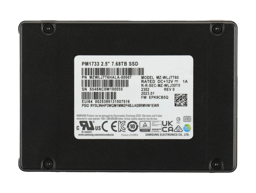 SSD SAMSUNG PM1733 7.68TB 2.5" MZWLJ7T6HALA-00007