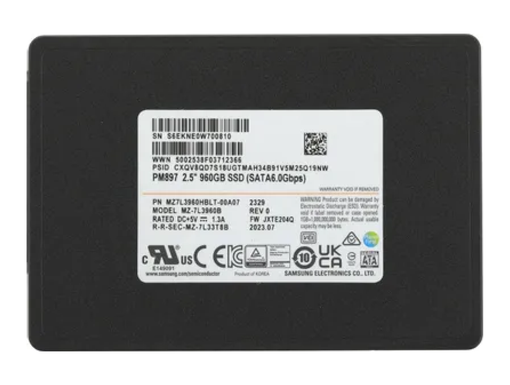 SSD Samsung PM897 960GB 2.6"SATA TLC MZ7L3960HBLT-00A07