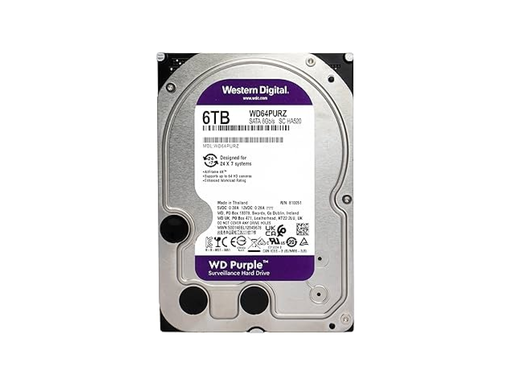 HDD WD Purple 6TB 5400RPM SATA 6Gb/s 256MB 3.5‘’ WD64PURZ