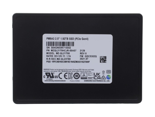 SSD Samsung PM897 3.8TB 2.5" SATA TLC MZ7L33T8HBNA-00A07