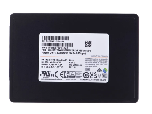 SSD Samsung PM897 3.84TB 2.5"SATA TLC MZ7L33T8HBNA-00A07