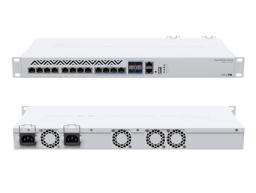 Коммутатор Mikrotik Gigabit LAN/10G SFP+, CRS312-4C+8XG-RM