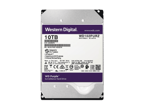 HDD WD Purple 10TB 7200RPM, 256MB Кэш, SATA 3.5", WD102PURZ