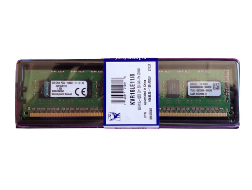 Оперативная память Kingston 8GB ECC 1,35V 600Mhz PC3-12800 Cl11 ECC Unbuffered, KVR16LE11/8
