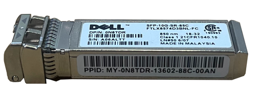 Трансивер оптический Dell 10GbE SR 850nm 300 meter SFP+ N8TDR 0N8TDR SFP-10G-SR-85C FTLX8574D3BNL-FC