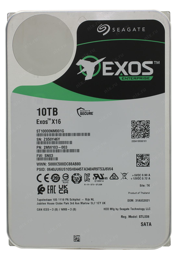 Жесткий диск HDD Seagate ExosX18 10TB 7.2K 512e/4Kn 3.5" SAS ST10000NM013G