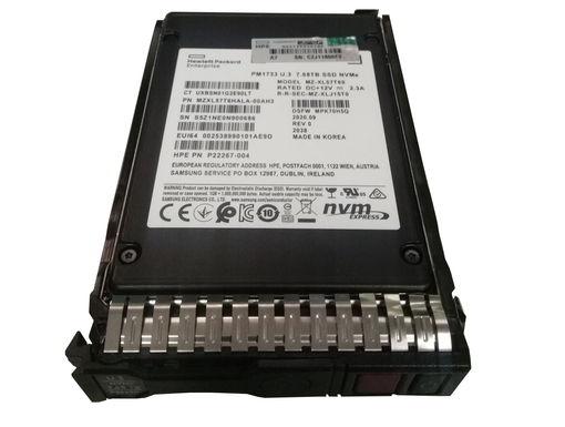 SSD HPE PM1733 7.68ТБ NVMe PCIe 4.0 P22267-004 P26420-001 P20143-B21