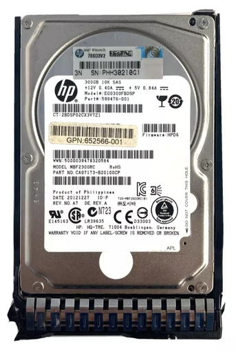 Серверный HDD HP 2.5" SAS 300GB EG0300FBDSP 599476-001